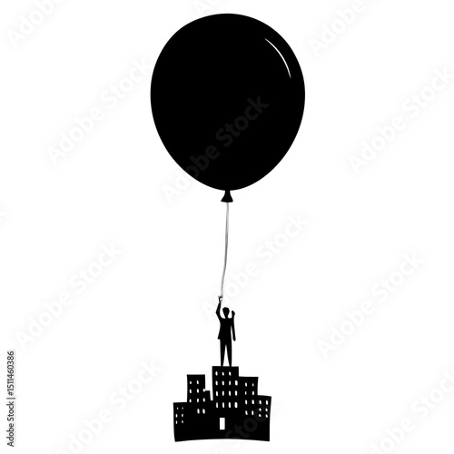 Above It All – Balloon Lifting a Dreamer