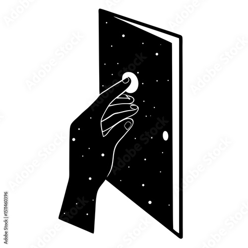 Gateway to the Universe – Silhouette Hand of Wonder"