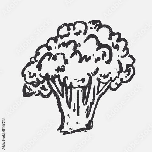 Doodle elements of fruit and vegetable, specifically a Beetroot
