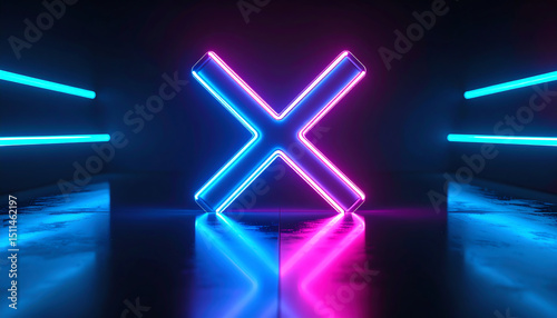A vibrant neon 
