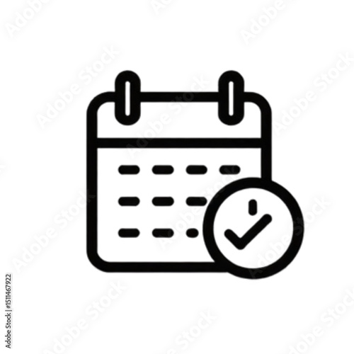 Minimalistic calendar illustration, symbolizing time planning and management.