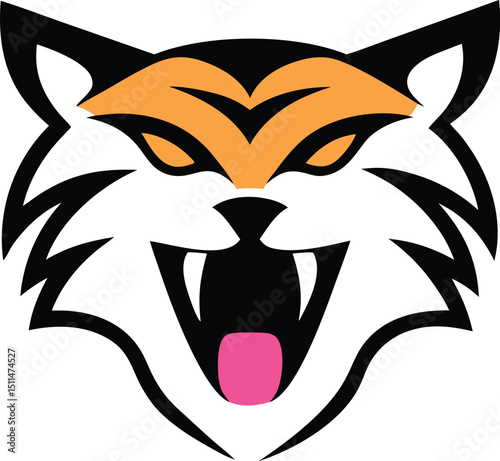 Wild animal mascot heads: lion, wolf, tiger, and other predatory felines and canines, perfect for vector cartoon illustrations, tribal art, or tattoo designs