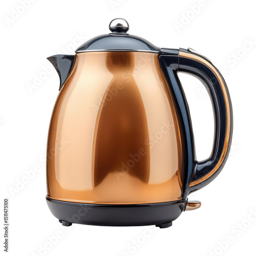 Elegant Copper Electric Kettle with Black Accents for Kitchen appliance