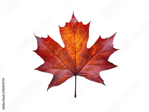 A leaf of a maple tree with a brown tip