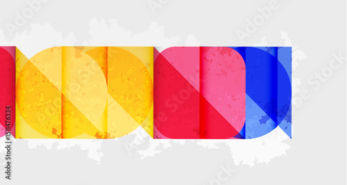 Colorful abstract typography spells INDIA. Overlapping circles create letterforms, vibrant hues dominate design. Simple, modern aesthetic.