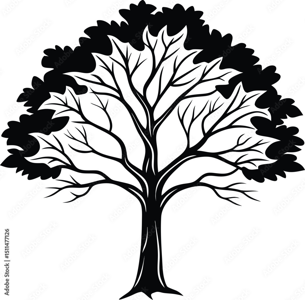 Obraz premium tree silhouette vector