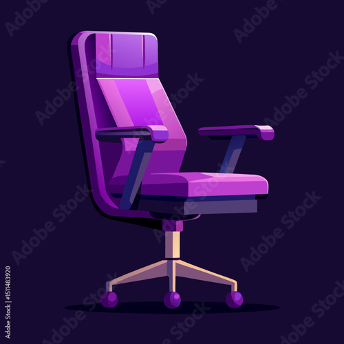 Modern purple ergonomic office gaming chair