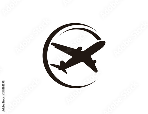 Airplane sign icon. Travel trip symbol. Flat icons. Buttons with icons.	
