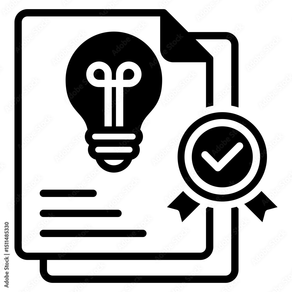 Fototapeta premium Project Approval outline mixed icon