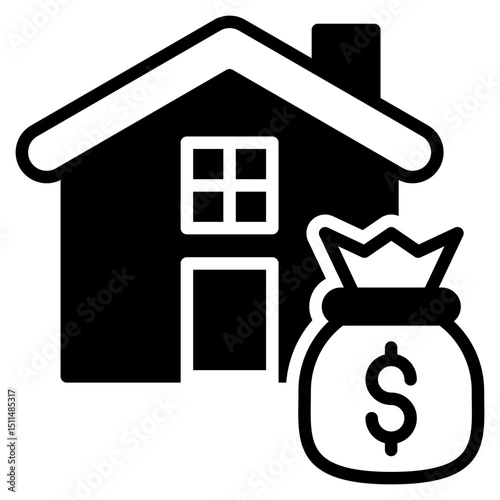 Asset Investment outline mixed icon