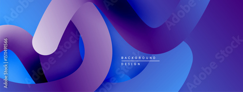 Abstract fluid shapes, vibrant purple, blue gradients. Modern design element, smooth curves create dynamic composition. Background texture.