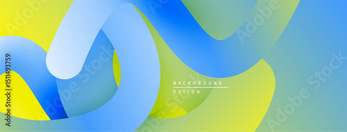 Abstract fluid shapes, vibrant colors blend. Modern design, smooth gradients create dynamic visual effect. Background suggests movement, energy.