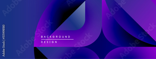 Abstract fluid shapes, vibrant purple hues blend into deep blues. Modern design element for backgrounds, presentations. Minimalist aesthetic.