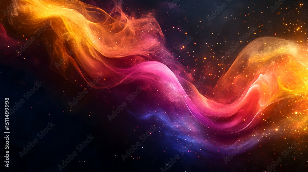 Fototapeta premium Abstract swirling, vibrant colors in a dynamic, smoky pattern