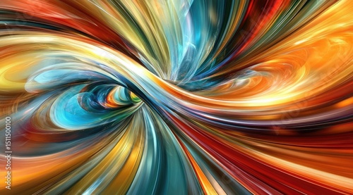 Abstract swirl of vibrant colors