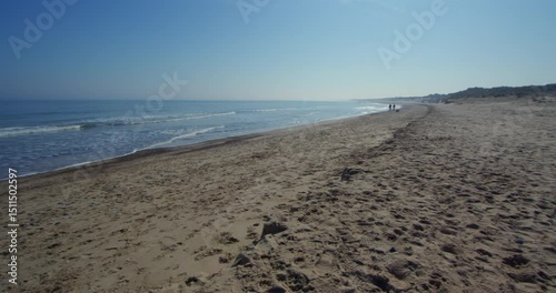 panning shot looking South down Horsey beach to Winterton on Sea, photo