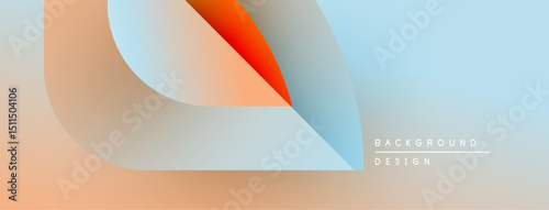 Abstract gradient shapes overlap. Peach, blue, orange hues blend smoothly. Minimalist design suggests modern background texture.