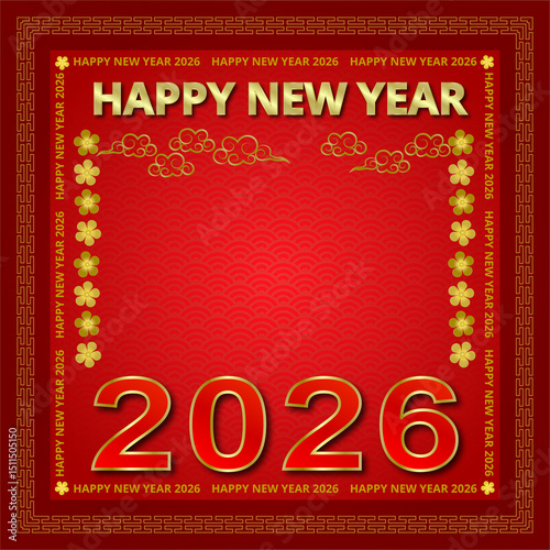 New Year Festival, Greeting Card, Bless, 
Happiness, Celebrate, Send Happiness