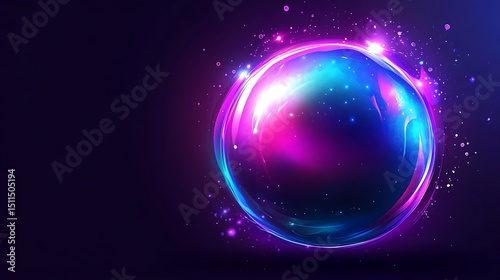 Abstract sphere with vibrant colors