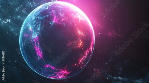 Cosmic sphere, vibrant colors