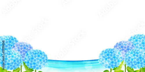 あじさい　海　花　夏　背景