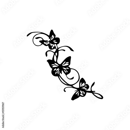 Elegant Butterfly Floral Design