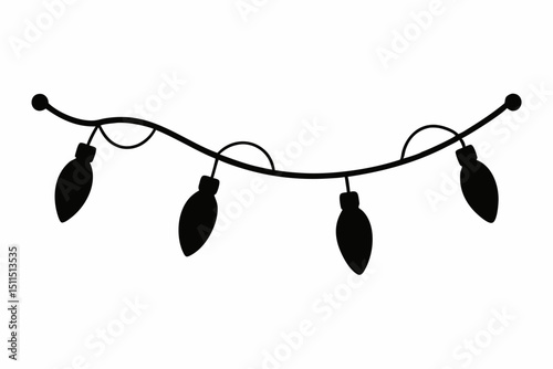 Christmas string fairy vector illustration 