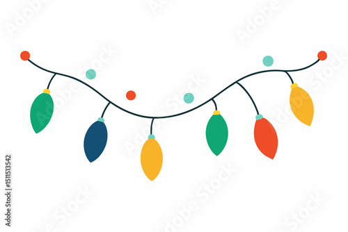 Christmas string fairy vector illustration 