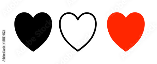 heart icon set or love icon set.