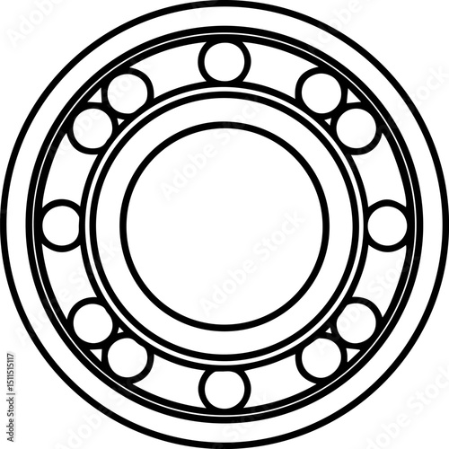Bearing Icon line art vector illustration