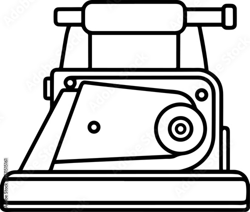 belt sander machine icon line art vector illustration