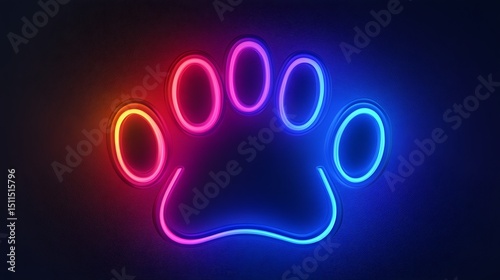Neon paw print graphic (1)