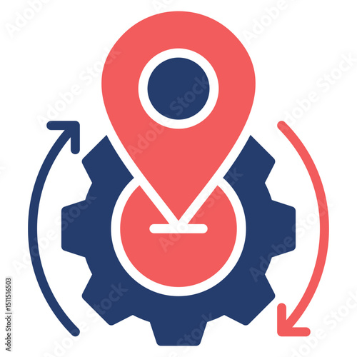 Zoning Location solid color icon