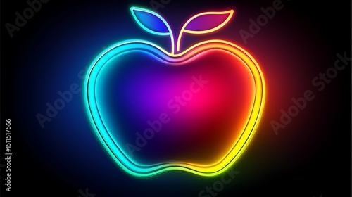 Neon apple graphic (1)