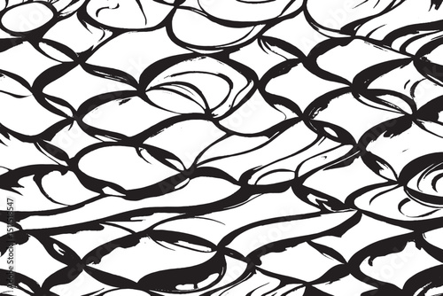 Dynamic black and white abstract pattern with bold brush strokes. Ideal for modern prints, design, fashion, and digital art projects needing expressive hand-drawn textures.