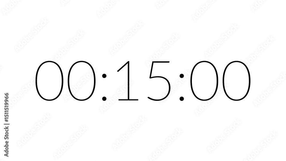20 second countdown timer with clean white background and modern style suitable for focus, study, and educational