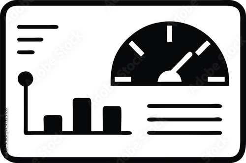 simple icon of credit score dashboard.eps