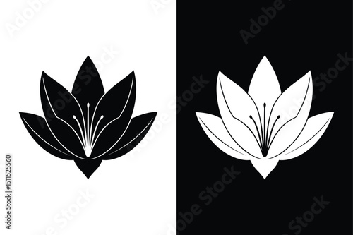 Saffron Concept Vector silhouette Icon for Spices, Herbs, and Cooking Ingredients