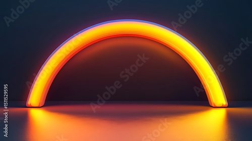 Neon archway, glowing design