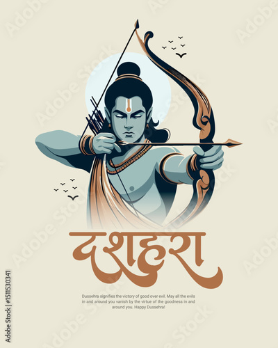 Happy Dussehra, Vijayadashami & Ram Navami Festival Celebration in India | Jai Shri Ram Greeting Social Media Post Design