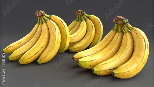 3D Render of Three Bunches ...