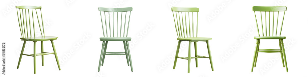 Shaker style chairs in various shades of green, showcasing minimalist design and natural wood texture, perfect for modern or traditional settings, home decor, and sustainable furniture ideas. Shaker style chairs in various shades of green, showcasing minimalist design and natural wood texture, perfect for modern or traditional settings, home decor, and sustainable furniture ideas.