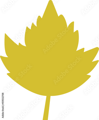 Fall leaves icon in flat style. isolated on transparent background