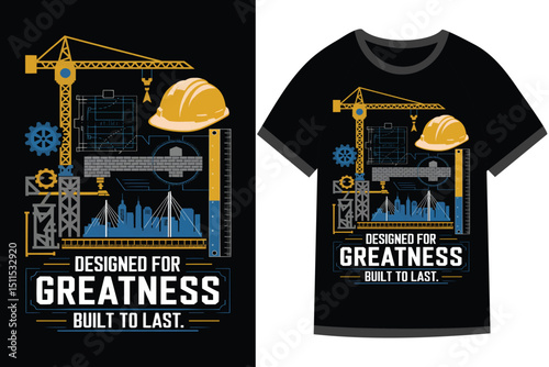 Vector illustration for Civil Engineering t shirt design