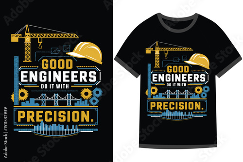 Vector illustration for Civil Engineering t shirt design
