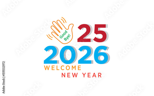 Farewell 2025, Welcome 2026 – A Joyful New Year Transition Design