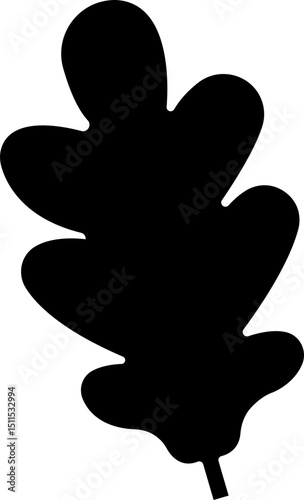Fall leaves icon in flat style. isolated on transparent background