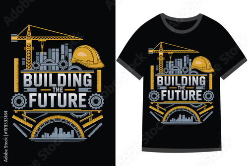 Vector illustration for Civil Engineering t shirt design