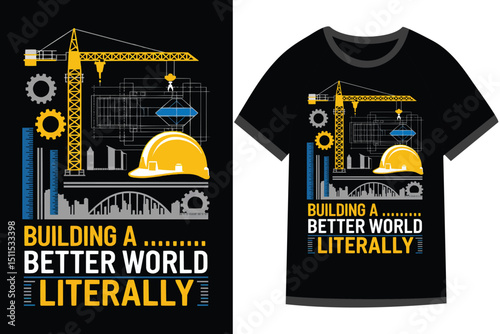 Vector illustration for Civil Engineering t shirt design