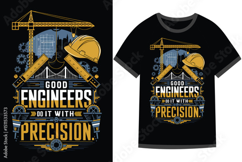 Vector illustration for Civil Engineering t shirt design
